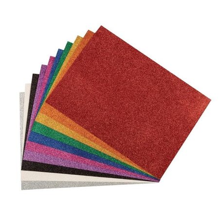 PACON CORPORATION Pacon 1589651 Wonderfoam Glitter Sheets; 8.25 x 11.7 in. - Assorted Colors; Pack of 10 1589651